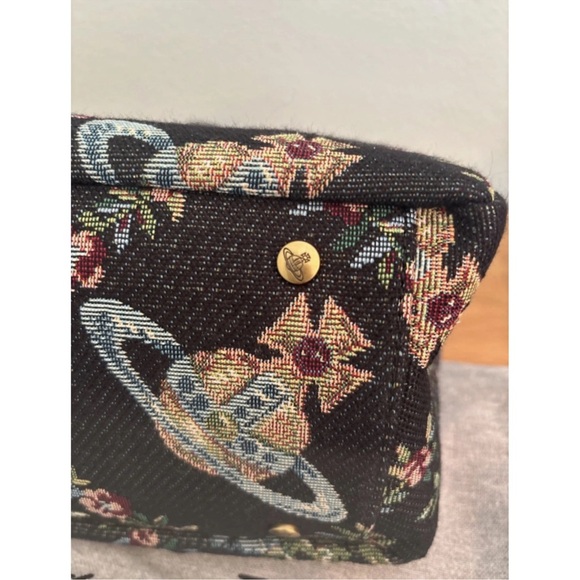 Vivienne Westwood Tapestry Floral & Black HandBag! Unicorn alert! ‼️ NWT! - Picture 5 of 7